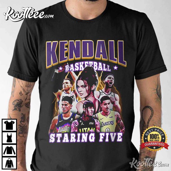 Vintage Wash Kendall Starting Five 90s Retro T-Shirt