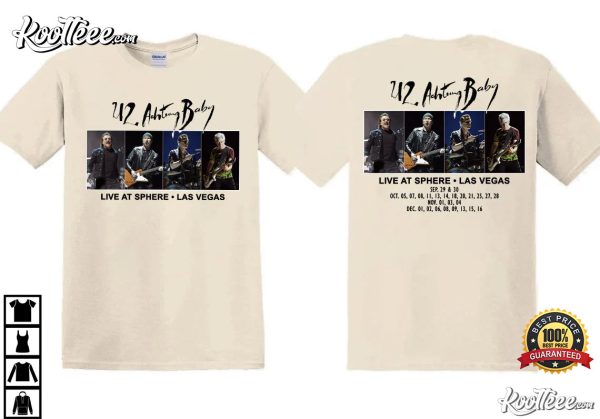 U2 Achtung Baby Live At Sphere Las Vegas Tour 2023 T-Shirt