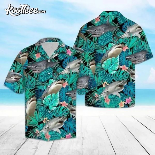 Tropical Shark Hawaiian Shirt