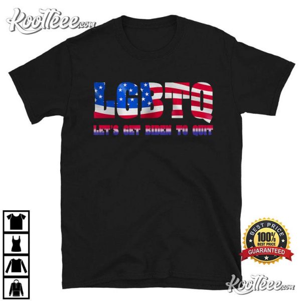 LGBTQ Let’s Get Biden To Quite 4th of July T-Shirt