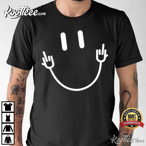 Power Socket Smile Middle Finger Hand T-Shirt