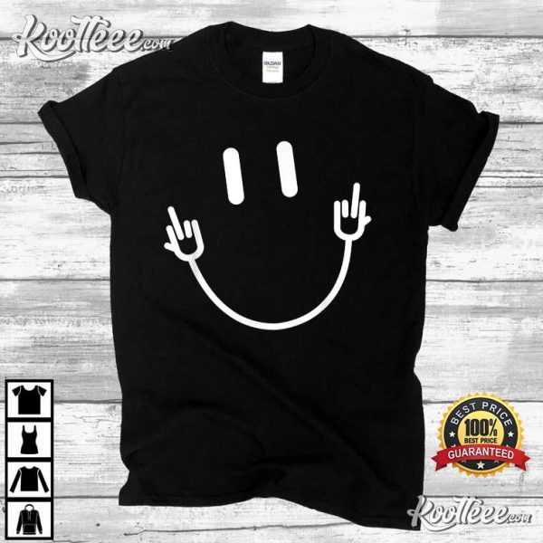 Power Socket Smile Middle Finger Hand T-Shirt