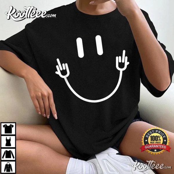 Power Socket Smile Middle Finger Hand T-Shirt