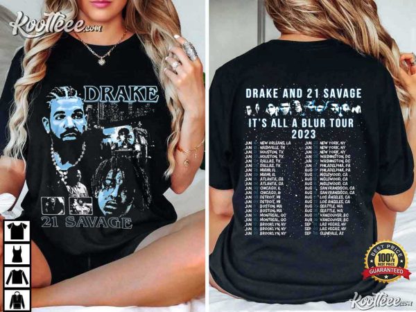 It’s All a Blur Tour 2023 Drake And 21 Savage T-Shirt