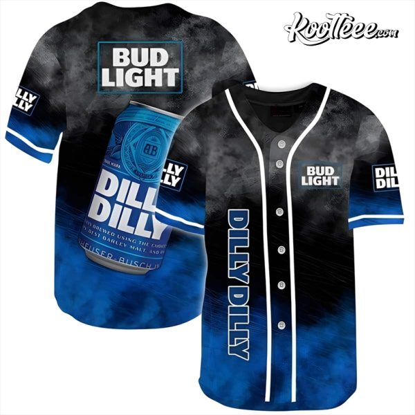 Dilly Dilly Bud Light Smoke Pattern Baseball Jersey