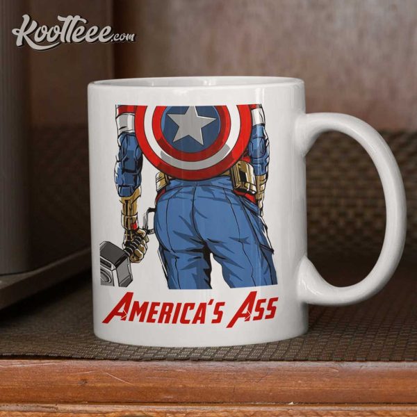 Captain America Americas Ass Funny Coffee Mug