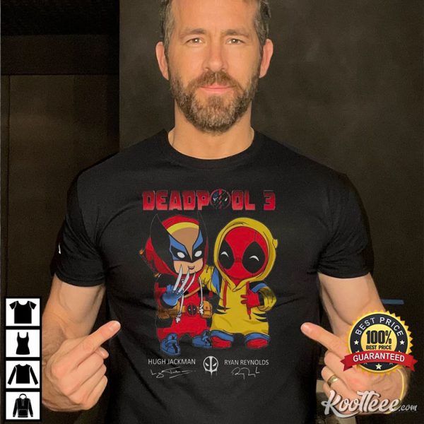 Cute Deadpool And Wolverine Dress Up T-Shirt
