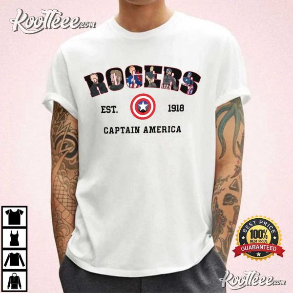 Steve Rogers 1918 Captain America Avengers T-Shirt