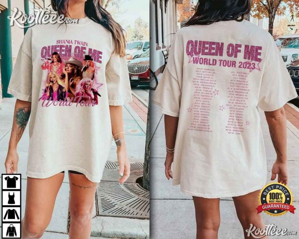 Shania Twain Queen of World Tour 2023 T-Shirt
