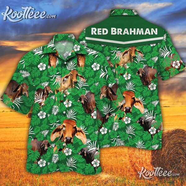 Cattle Lovers Green Floral Trendy Hawaiian Shirt