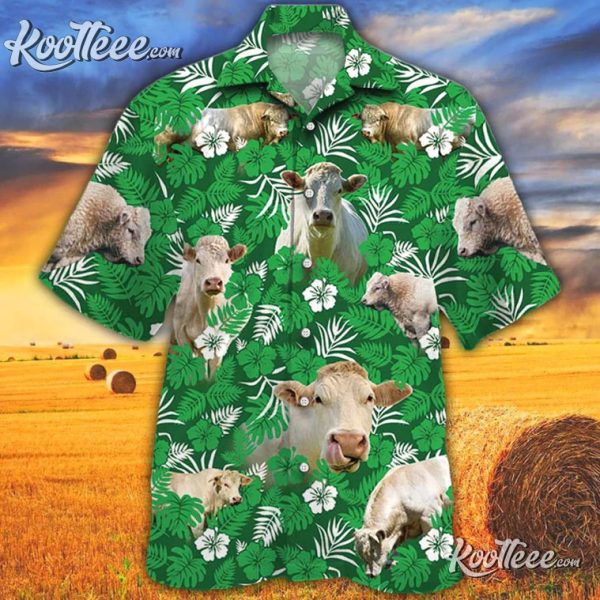 Charolais Cow Trendy For Men Women Hawaiian Shirts