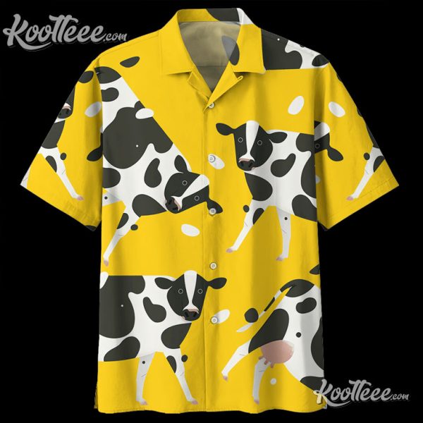 Cow Yellow Awesome Design Unisex Hawaiian Shirt