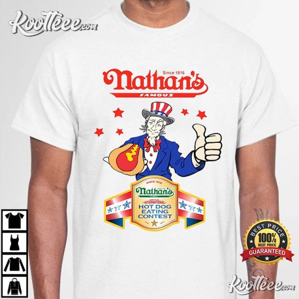 Nathans Hot Dog Eating Fourth Of July T-Shirt