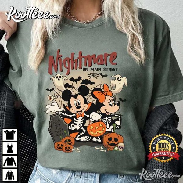 Nightmare On Main Street Mickey Minnie Comfort Colors T-Shirt