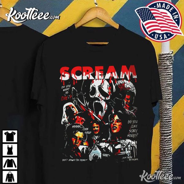 Scream Horror Movie Halloween Gift For Fan T-Shirt