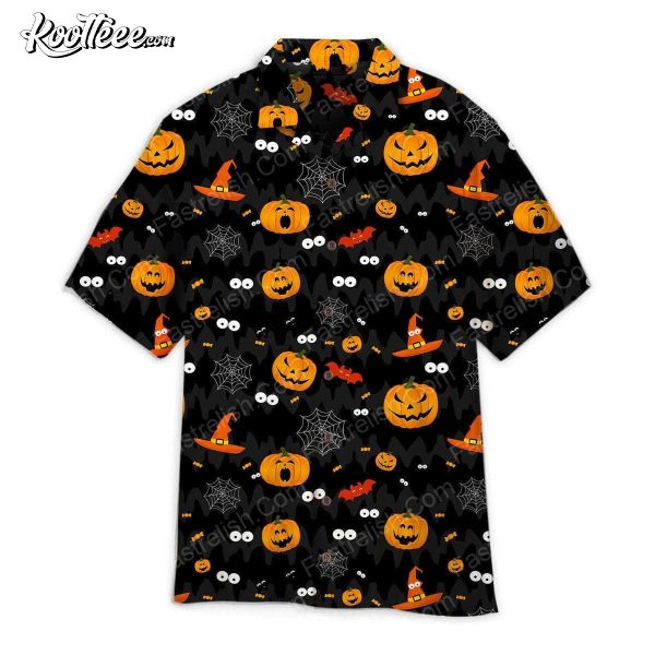 Halloween Pumpkin Party Pattern Hawaiian Shirt