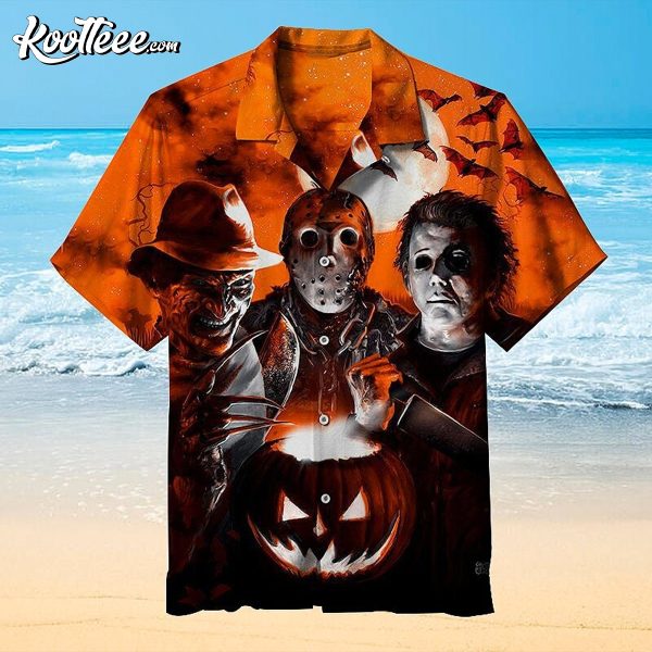 Horror Killers Screaming Halloween Hawaiian Shirt