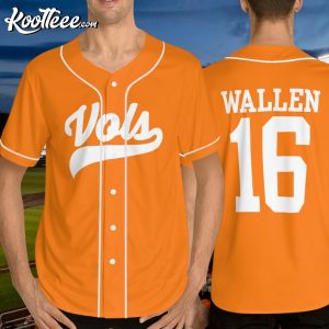 HotEssentialsCo Morgan Wallen Jersey, Camo Design Wallen 16 Full Button Baseball Jersey