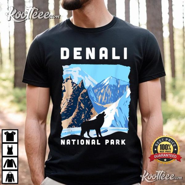 Denali National Park US Wolf Alaska Wolves T-Shirt