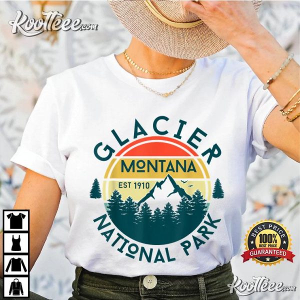 Glacier National Park Montana Hiking Nature Outdoors T-Shirt