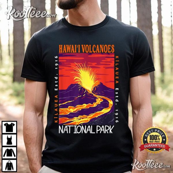 Hawaii Volcanoes National Park Kilauea Volcano Vintage T-Shirt