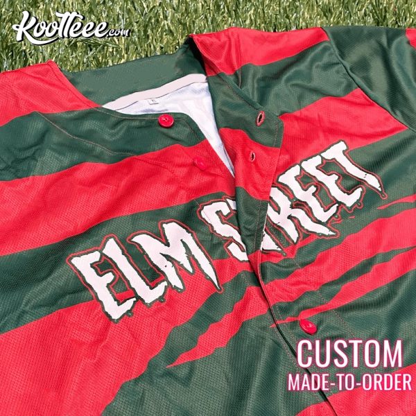 Freddy Krueger Nightmare On Elm Street Horror Custom Baseball Jersey