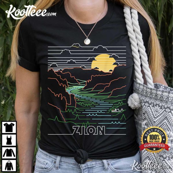 Vintage Zion National Park I Hiked Angels Landing Zion Utah T-Shirt