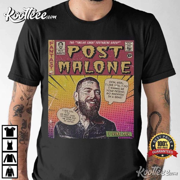 Post Malone Comic 90S Vintage Merch T-Shirt