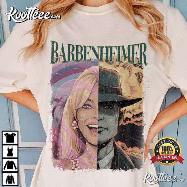 Vintage Barbenheimer Funny Movie Best T-shirt