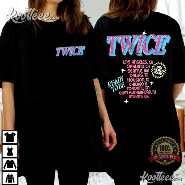 Twice Ready To Be Tour 2023 5th World Tour T-shirt