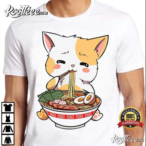 Anime Kawaii Ramen Cat Cute Japanese T-Shirt