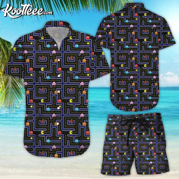 Pacman Hawaiian Shirt And Shorts #2