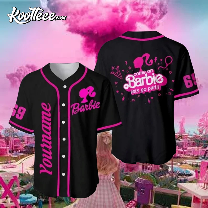 Eletees Barbie Come on Let's Go Party Custom Baseball Jersey