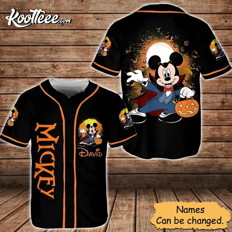 Mickey Mouse Halloween Custom Baseball Jersey