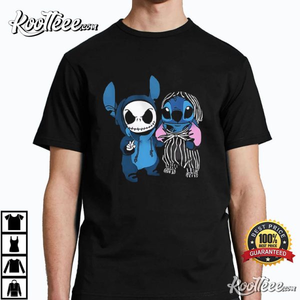 Stitch And Jack Skellington The Nightmare Before Christmas T-Shirt