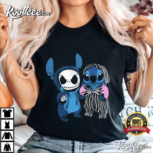 Stitch And Jack Skellington The Nightmare Before Christmas T-Shirt
