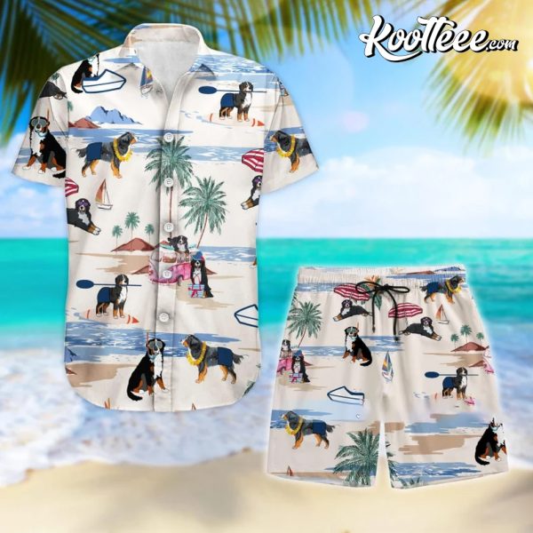 Dog Lover Bernese Mountain Hawaiian Shirt And Shorts