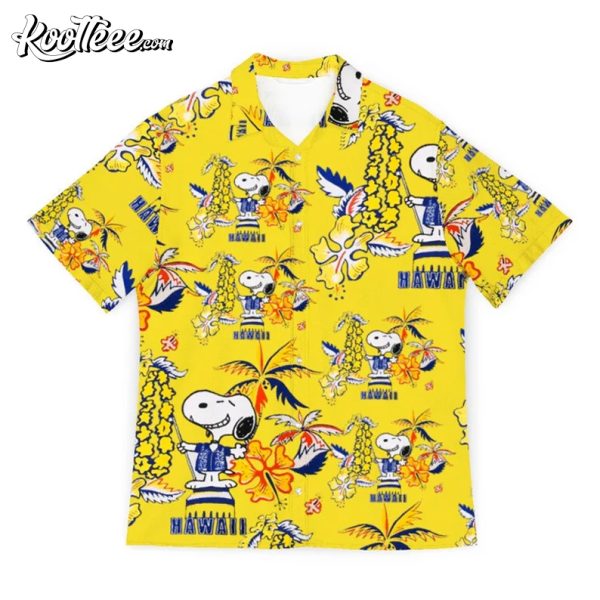 Snoopy Yellow Hawaiian Shirt And Shorts