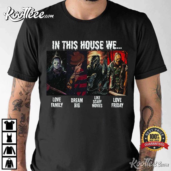 Halloween Horror Characters Friends T-Shirt