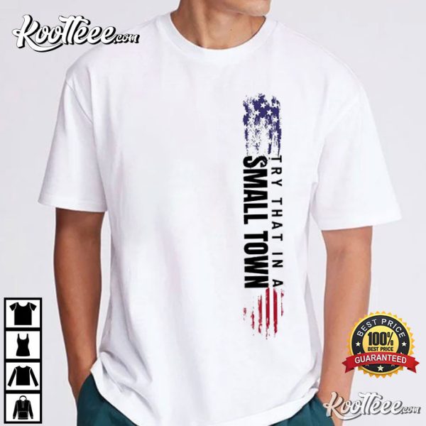 Jason Aldean Small Town American Flag T-Shirt