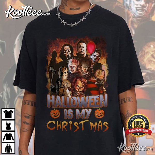 Halloween Is My Christmas Villains Characters T-Shirt