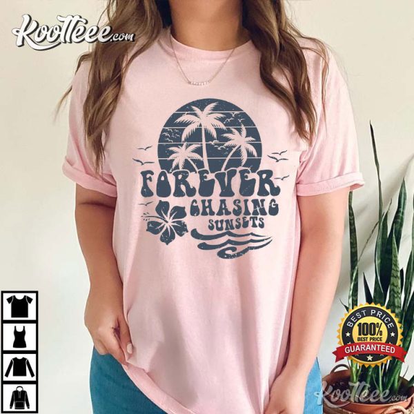 Forever Chasing Sunsets Women’s Aesthetic T-Shirt