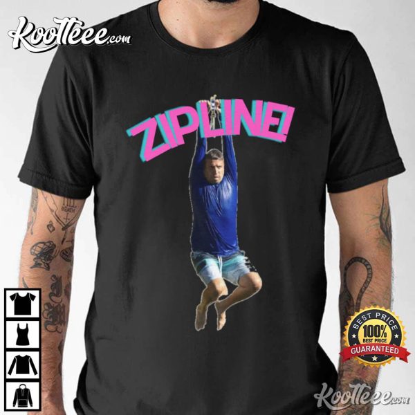 Tim Robinson Zipline Scene Comedy Sketch Inspired T-Shirt