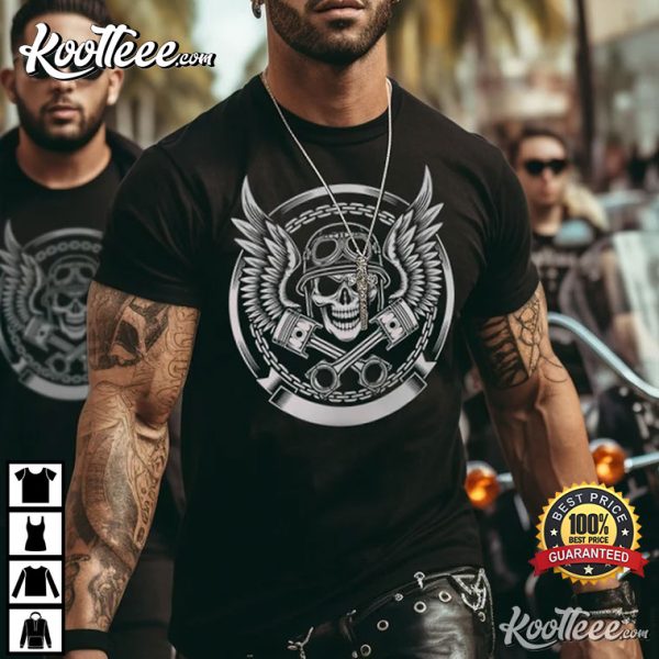 Harley Davidson Biker Skull Motor T-shirt