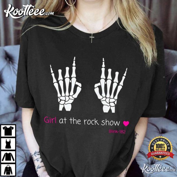 Girl At The Rock Show Skeleton T-Shirt