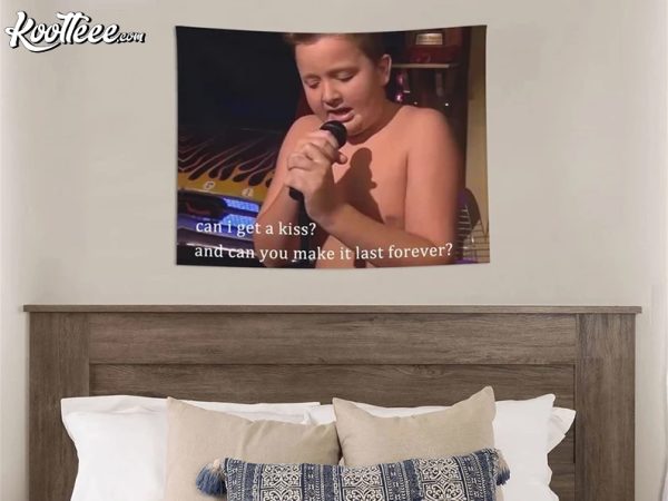 Gibby Can I Get A Kiss Meme Funny Wall Tapestry