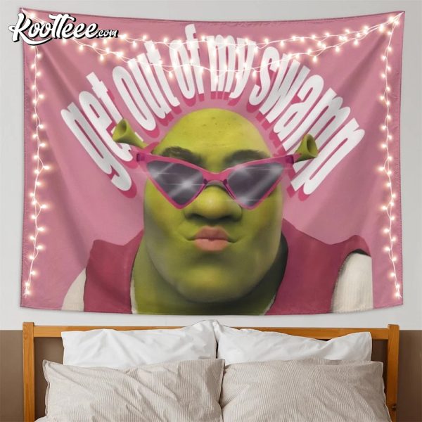 Shrek Tapestry Get Out Of My Swamp Wall Tapestry