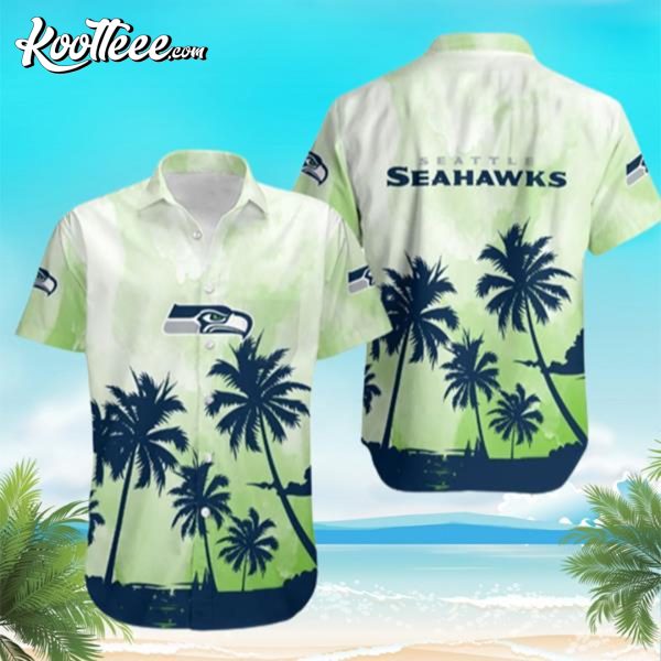 Seattle Seahawks Coconut Trees NFL Gift For Fan Hawaiian Shirt