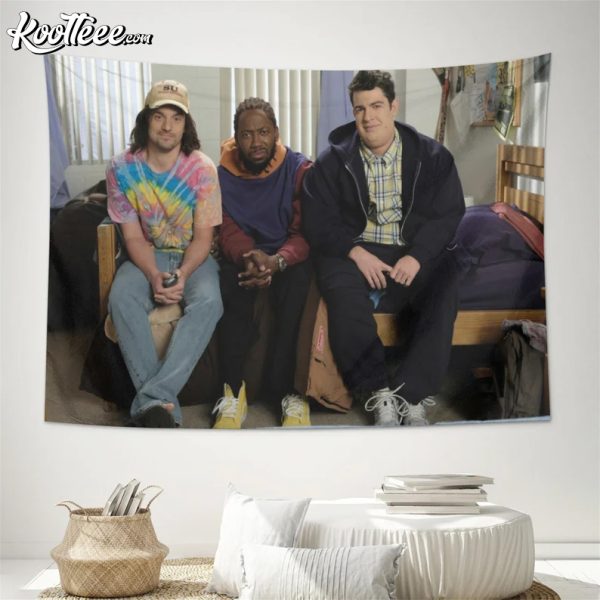 New Girl Nick Schmidt and Winston Funny Hanging Tapestry