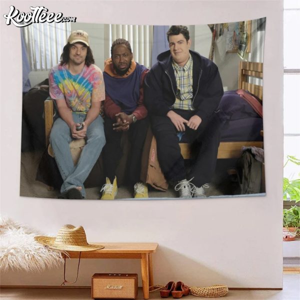 New Girl Nick Schmidt and Winston Funny Hanging Tapestry